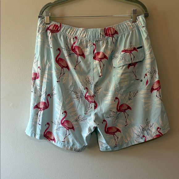 Tropical Flamingo Print Men's Swim Trunks XXL - Picture 4 of 10